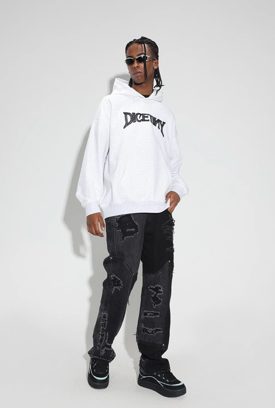 DICETINY Chain Embroidered Logo Hoodie