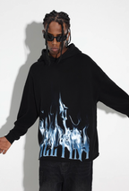 DICETINY Logo Flame Printed Hoodie