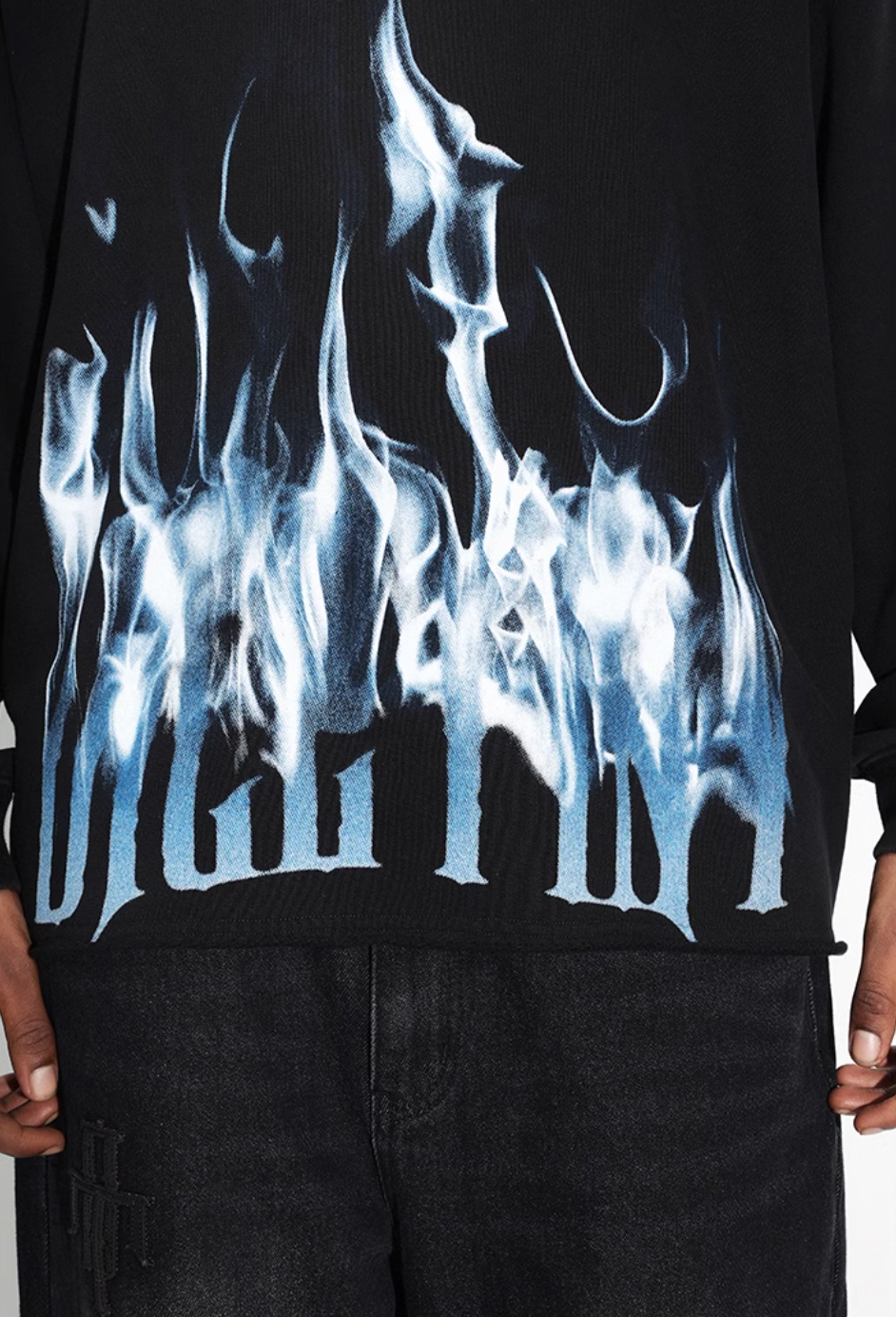 DICETINY Logo Flame Printed Hoodie
