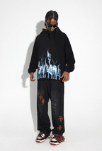 DICETINY Logo Flame Printed Hoodie
