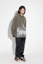 DICETINY Logo Flame Printed Hoodie