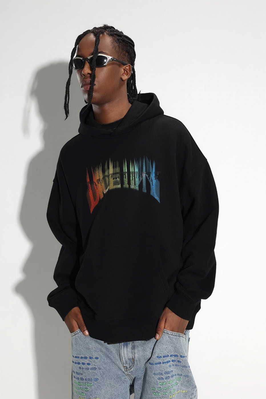 DICETINY Musical Notes Logo Printed Hoodie