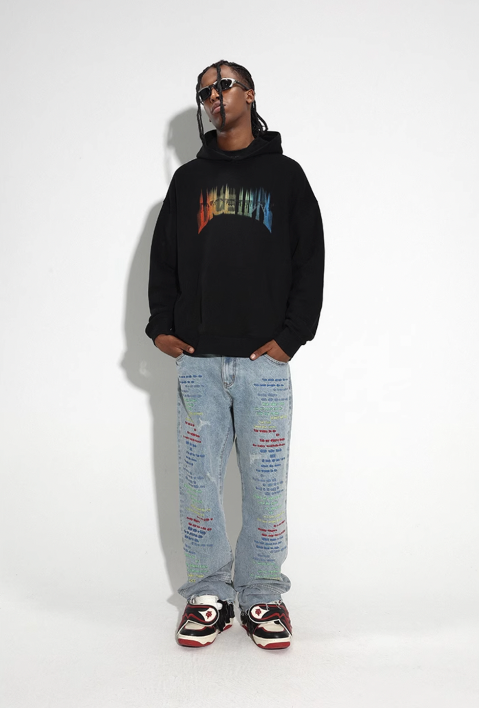 DICETINY Musical Notes Logo Printed Hoodie