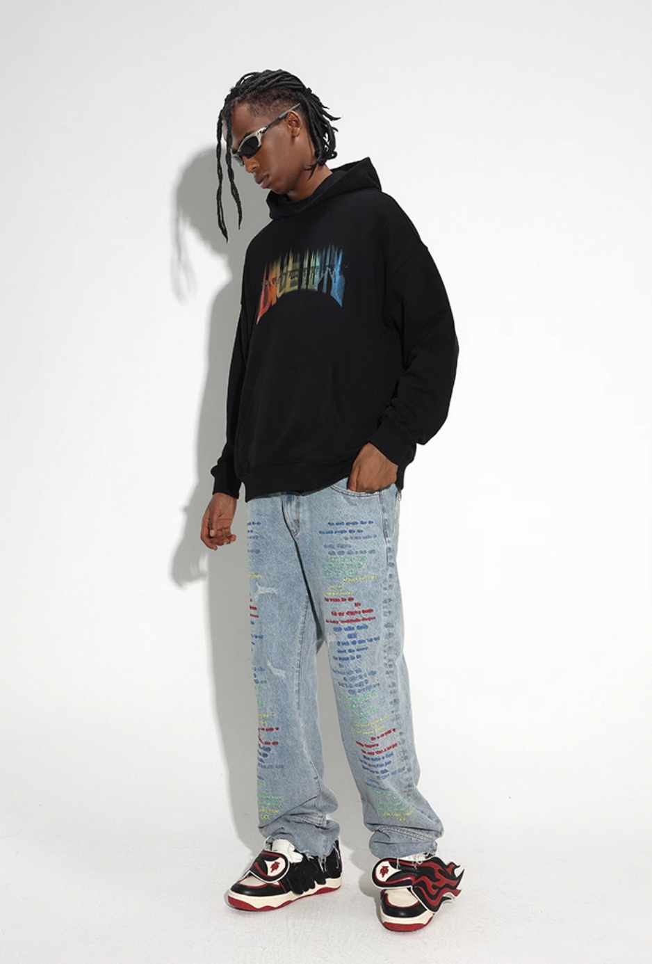 DICETINY Musical Notes Logo Printed Hoodie
