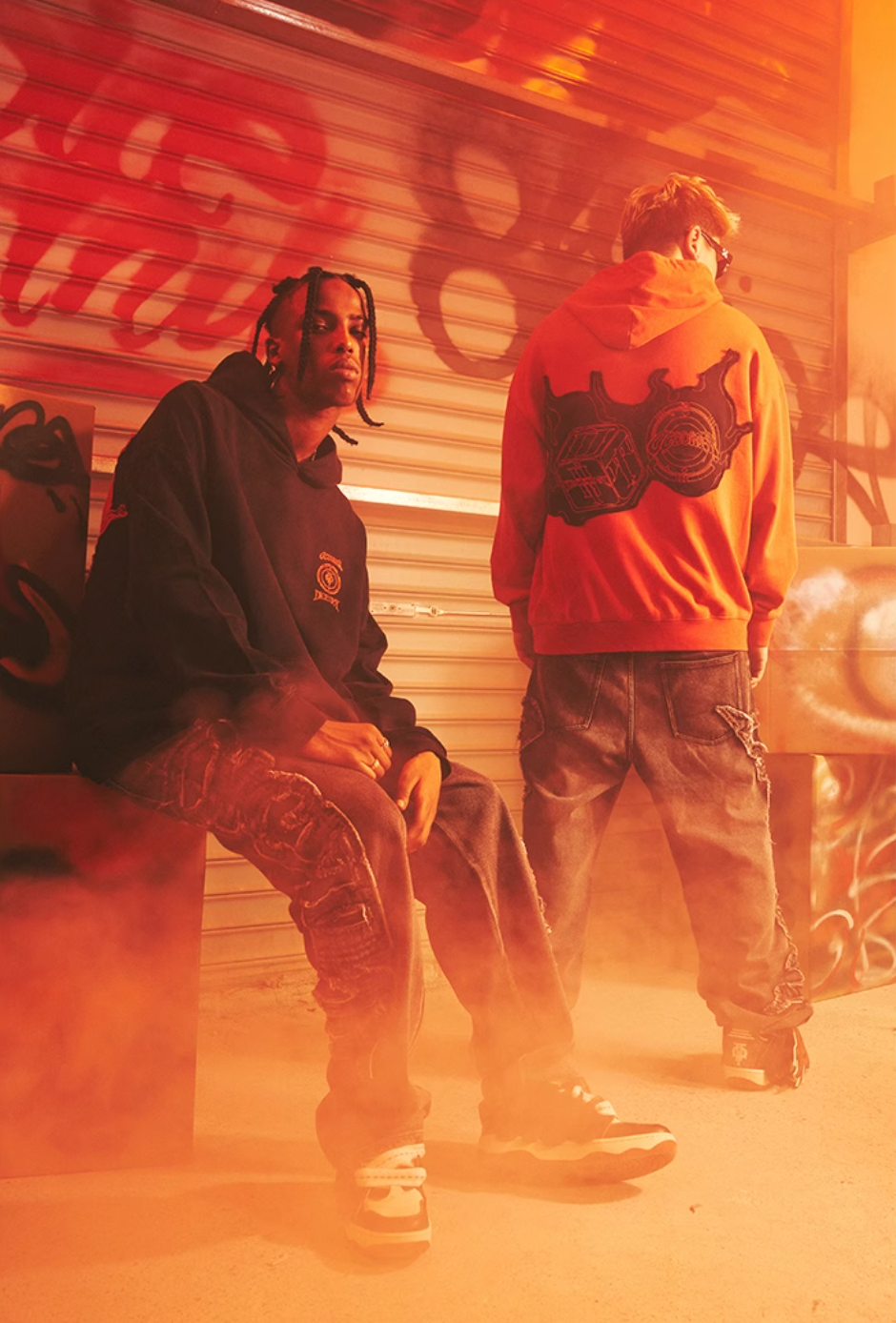 DICETINY x OLD ORDER Flame Dice Patch Hoodie