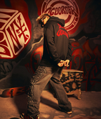 DICETINY x OLD ORDER Flame Dice Foam Printing Hoodie