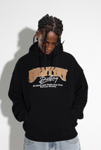 DICETINY Denim Patch Logo Studs Hoodie