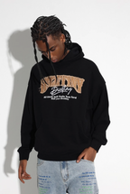 DICETINY Denim Patch Logo Studs Hoodie