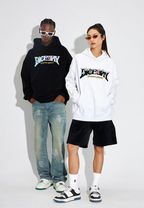 DICETINY Comics Logo 3D Embroidery Hoodie