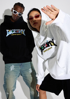 DICETINY Comics Logo 3D Embroidery Hoodie