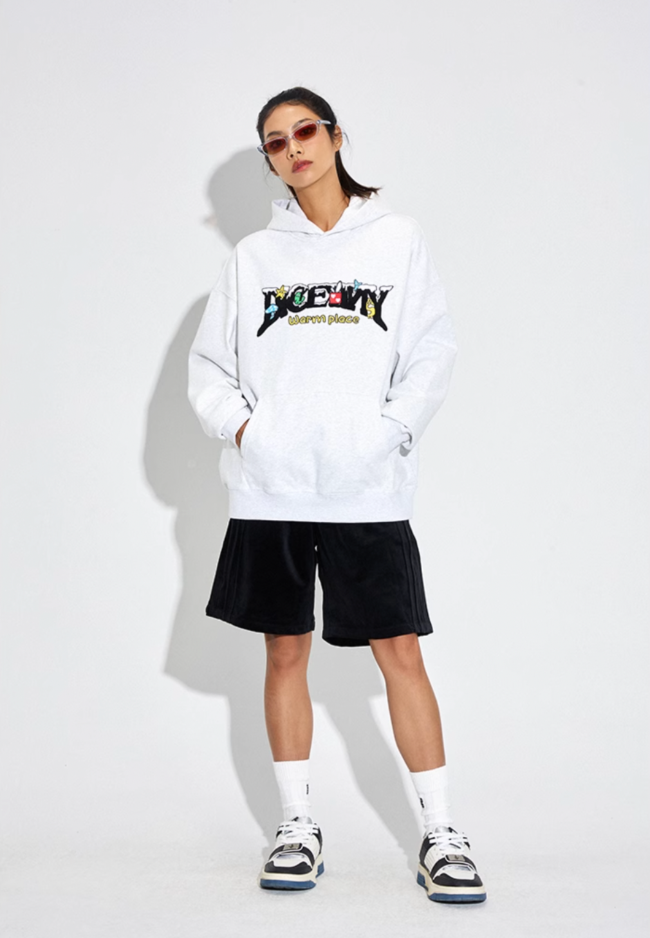 DICETINY Comics Logo 3D Embroidery Hoodie