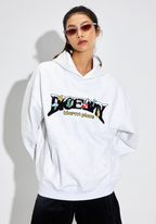 DICETINY Comics Logo 3D Embroidery Hoodie