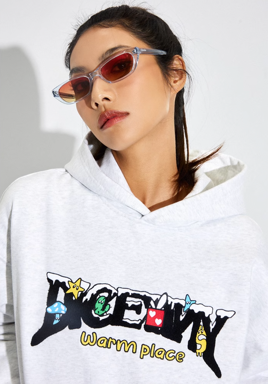 DICETINY Comics Logo 3D Embroidery Hoodie