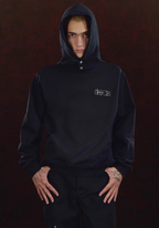 DICETINY Metal Logo & Button Hoodie