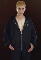 DICETINY Metal Logo Zip Up Hoodie