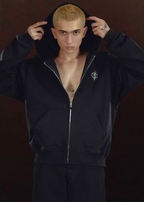 DICETINY Metal Logo Zip Up Hoodie