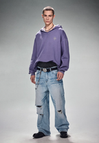 DICETINY Metal Wire Logo Cut Off Hoodie