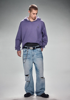 DICETINY Metal Wire Logo Cut Off Hoodie