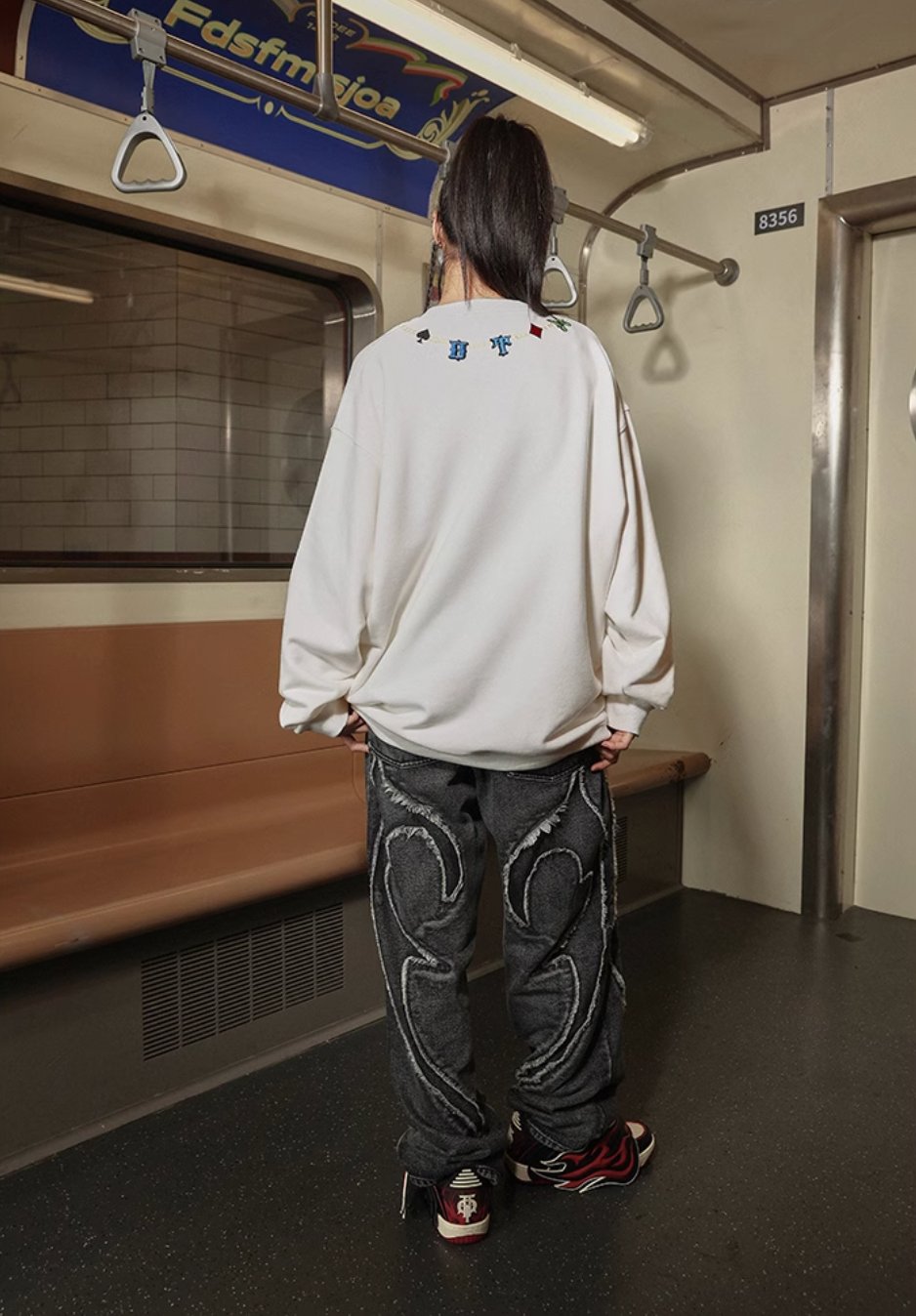 DICETINY Dice Chain Embroidered Sweatshirt
