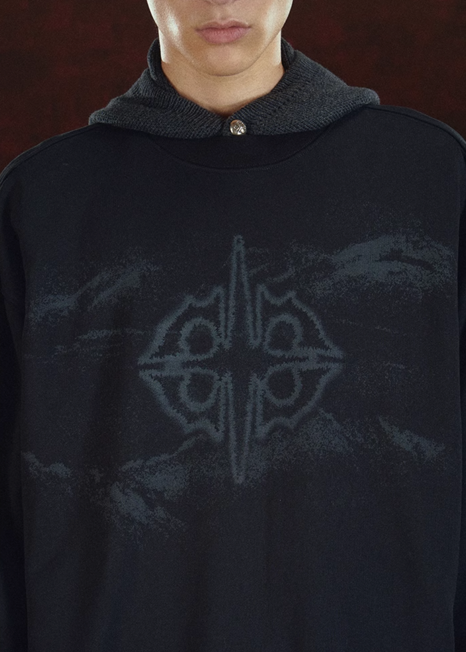 DICETINY Mottled Logo Printed Sweatshirt