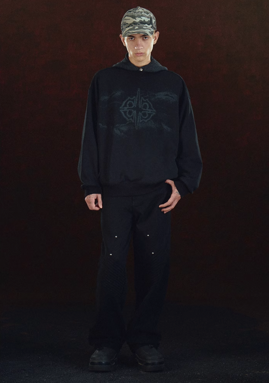 DICETINY Mottled Logo Printed Sweatshirt