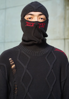 DICETINY Destruction Logo Embroidered Knit Sweater