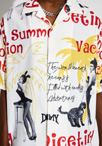 DICETINY Bunny Full Print Short Sleeved Cuban Shirt