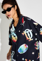 DICETINY Dice Logo Full Print Short Sleeved Cuban Shirt