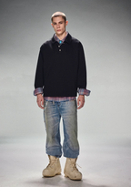 DICETINY Metal Button Long Sleeved Polo Shirt
