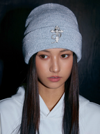 Small Town Kid 3D Metal Logo Beanie