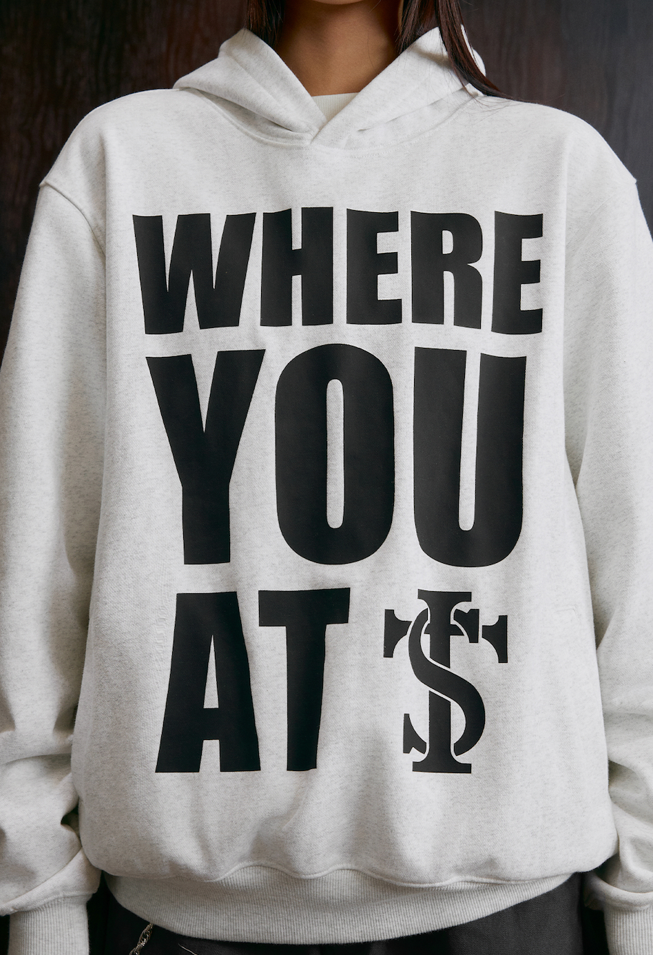 Small Town Kid WHERE YOU AT Slogan Hoodie