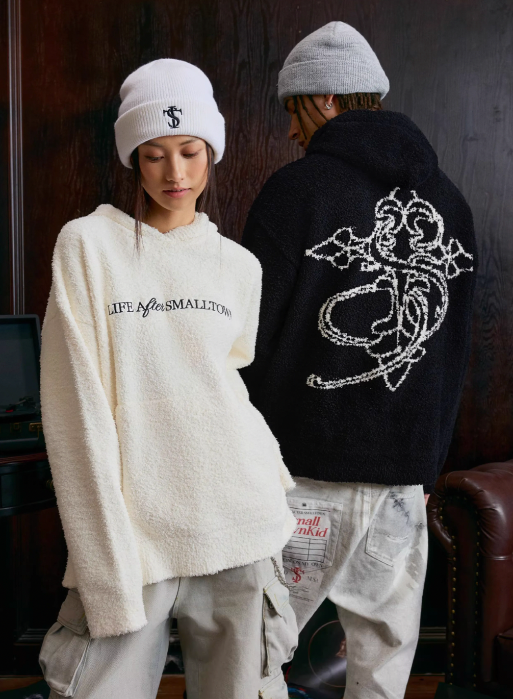 Small Town Kid Cross Logo Fleece Hoodie