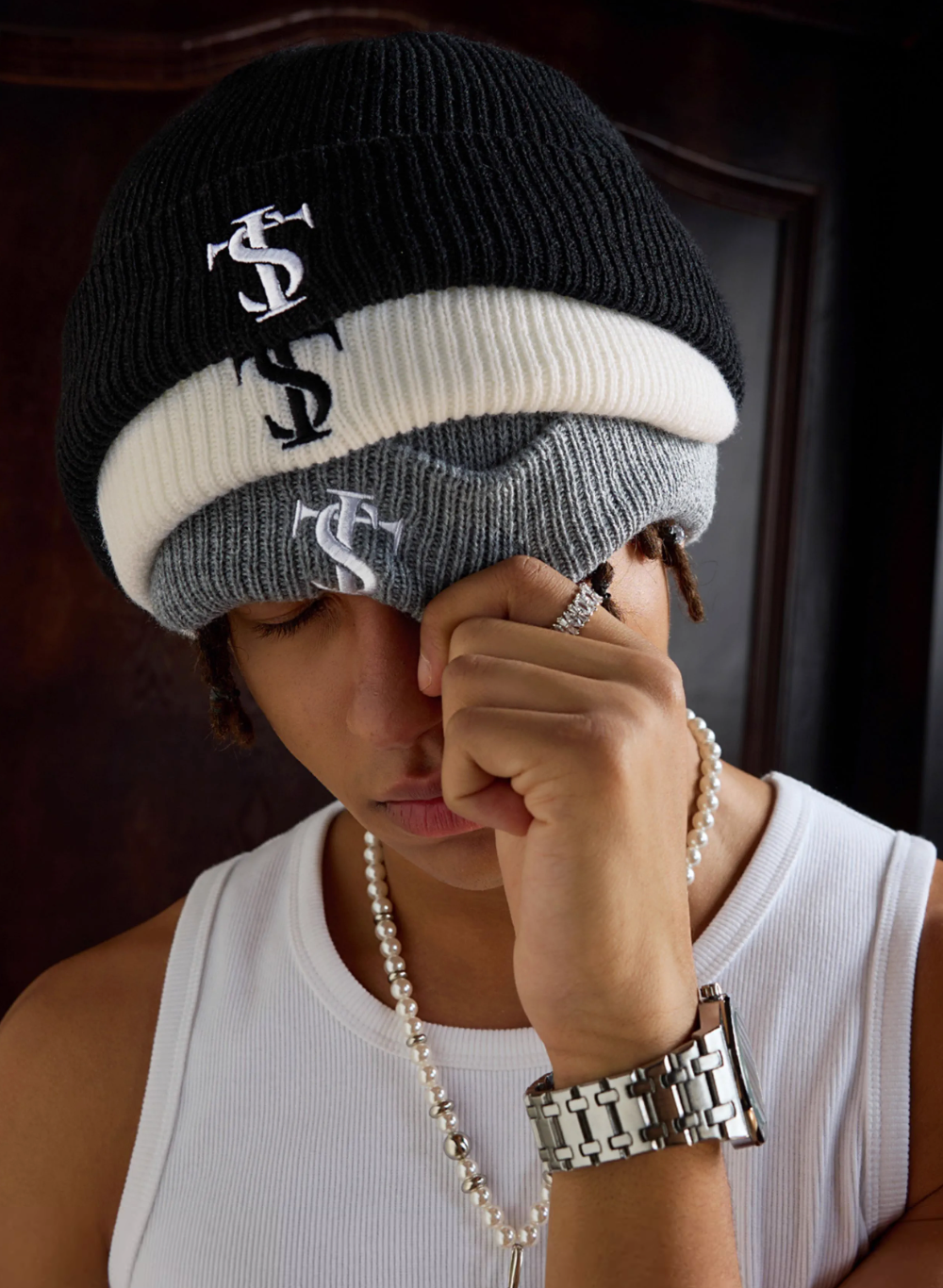 Small Town Kid Basic Logo Embroidery Beanie
