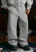 Small Town Kid Badge Printed Baggy Sweatpants