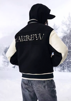 YADcrew Pearl Checkerboard Varsity Jacket