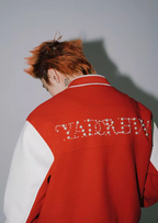 YADcrew Pearl Checkerboard Varsity Jacket