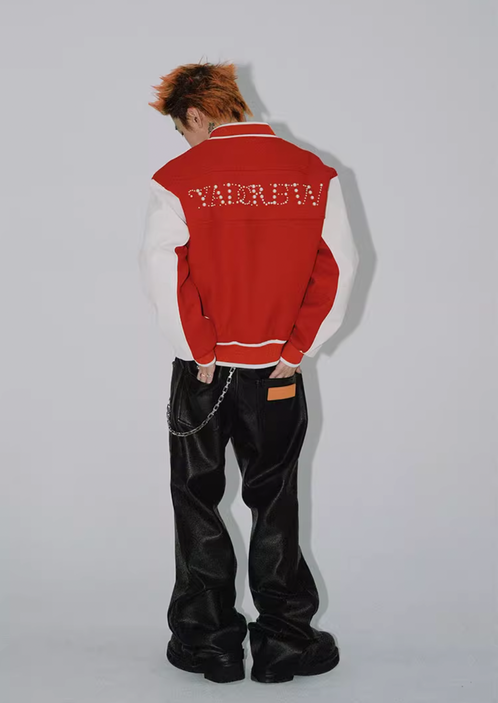 YADcrew Pearl Checkerboard Varsity Jacket