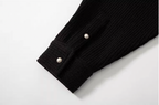 YADcrew Pearl Logo Double Collar Polo Knit Sweater