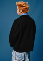 YADcrew Pearl Logo Double Collar Polo Knit Sweater