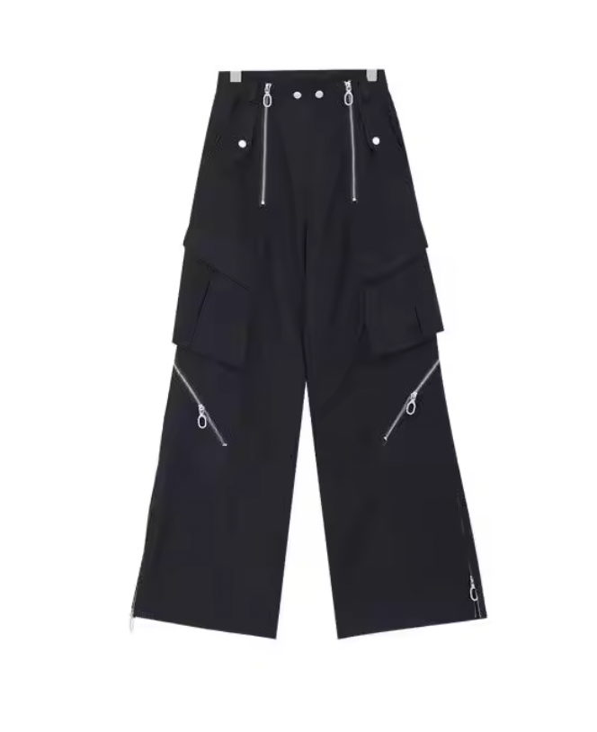 F3F Select  Multi Zipper Patchwork Work Cargo Pants