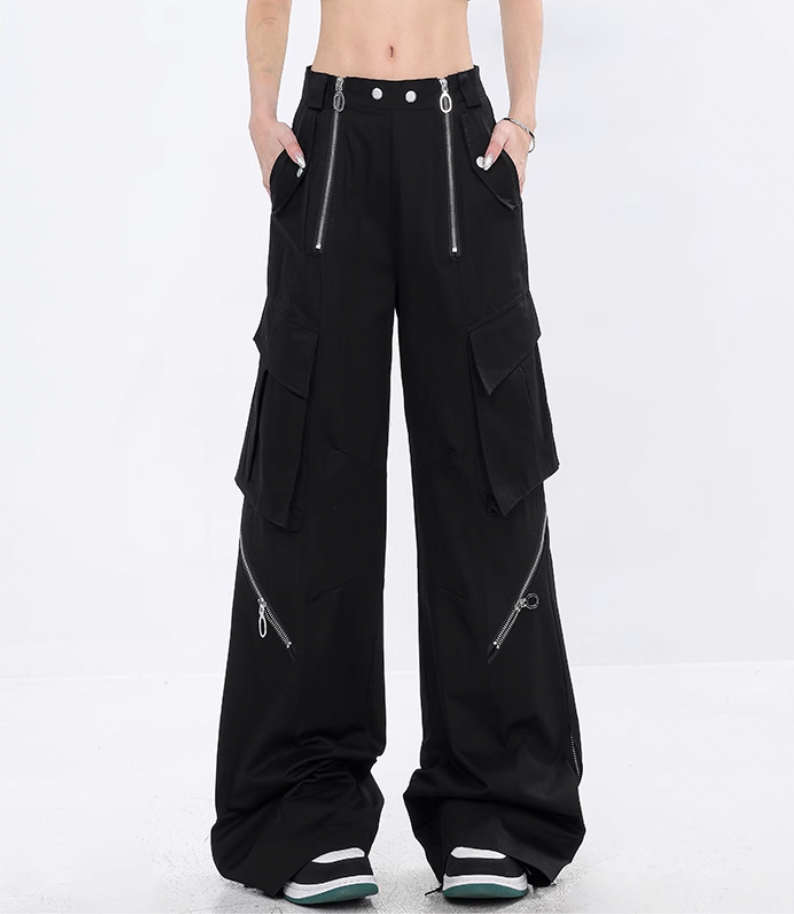 F3F Select  Multi Zipper Patchwork Work Cargo Pants