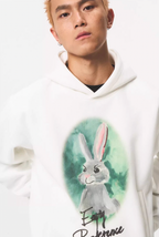 EMPTY REFERENCE Watercolor Rabbit Print Hoodie