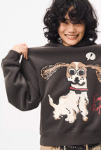 EMPTY REFERENCE Hand Painted Cute Puppy Hoodie