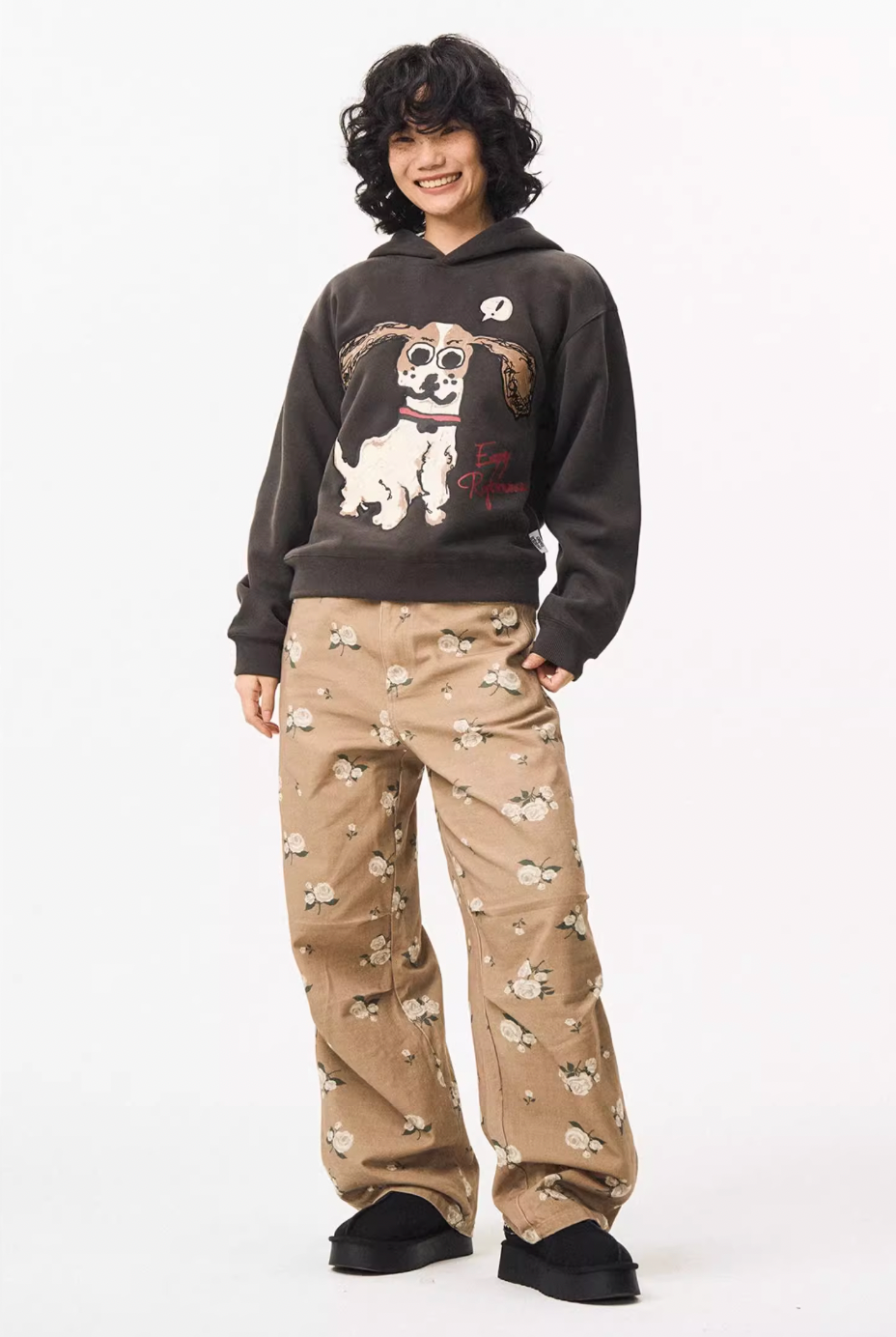 EMPTY REFERENCE Hand Painted Cute Puppy Hoodie