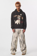EMPTY REFERENCE Hand Painted Cute Puppy Hoodie