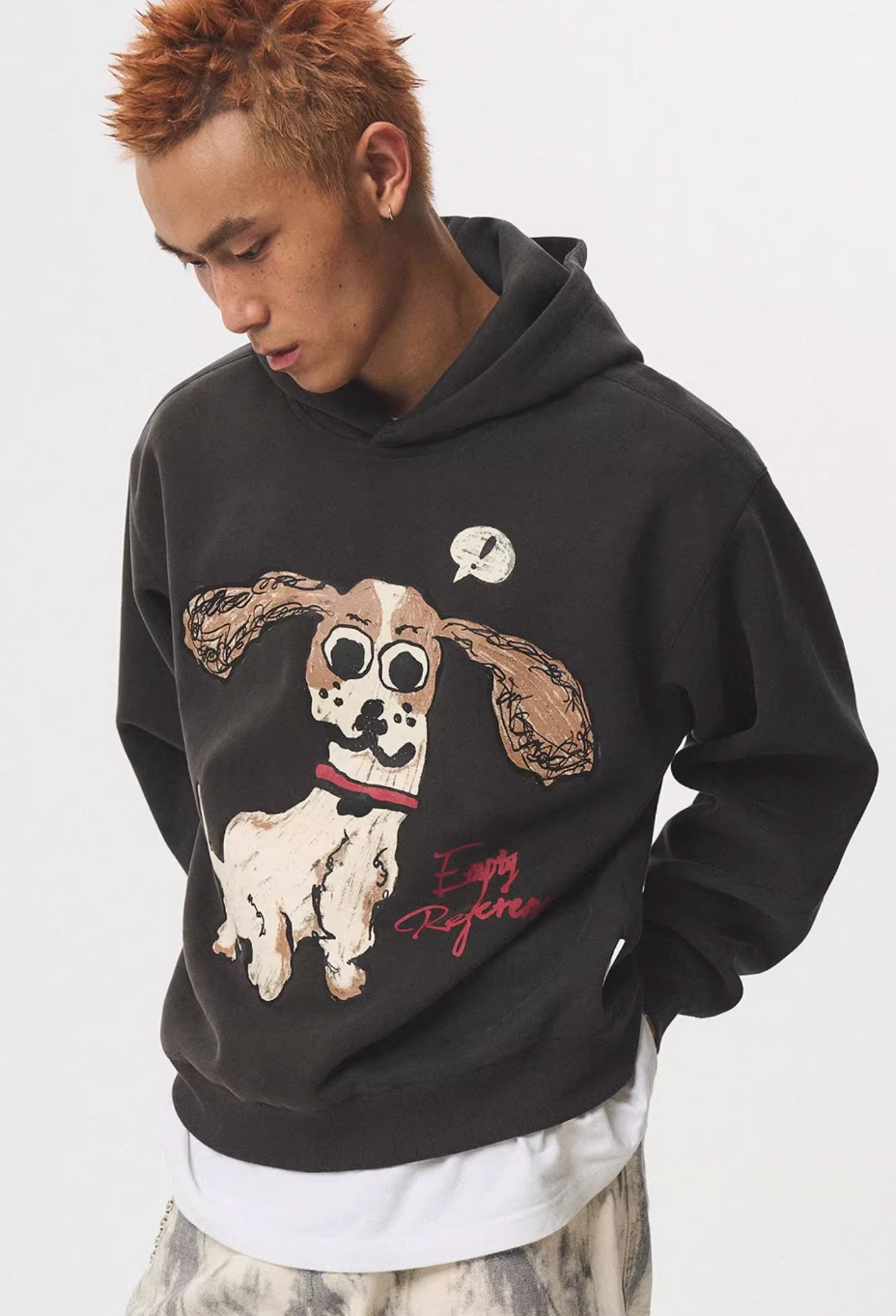 EMPTY REFERENCE Hand Painted Cute Puppy Hoodie