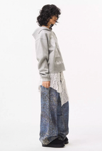 EMPTY REFERENCE Lace Bow Printed Hoodie