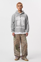 EMPTY REFERENCE Lace Bow Printed Hoodie