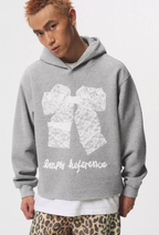 EMPTY REFERENCE Lace Bow Printed Hoodie