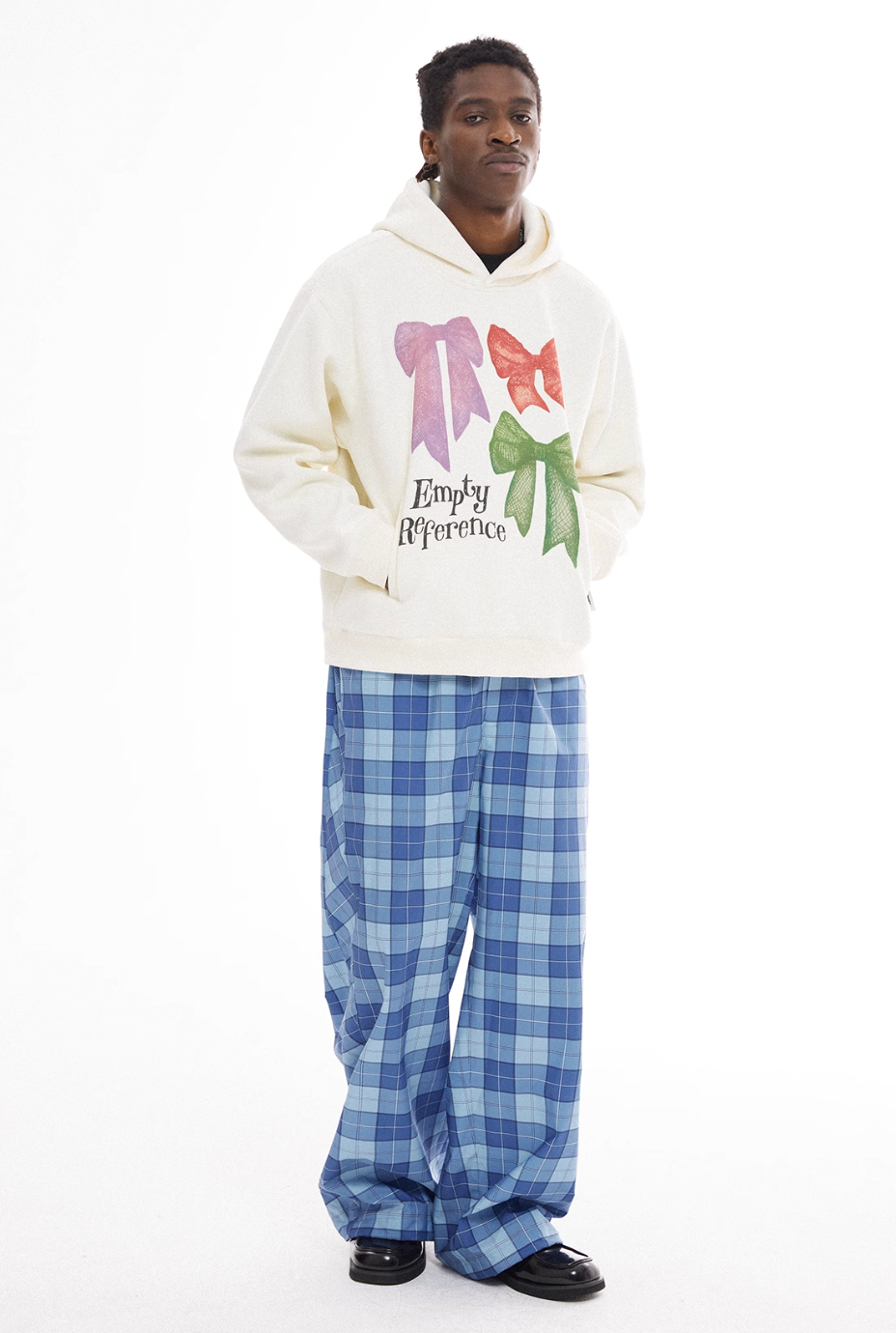 EMPTY REFERENCE Lace Bow Hand Painted Hoodie